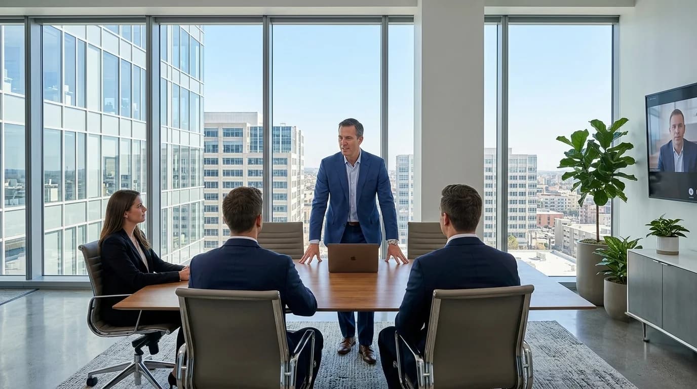 A protection team briefing prior to a principal's movement.